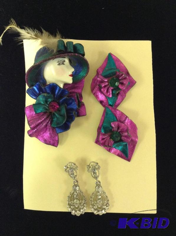 Fashion Earrings and Pin
