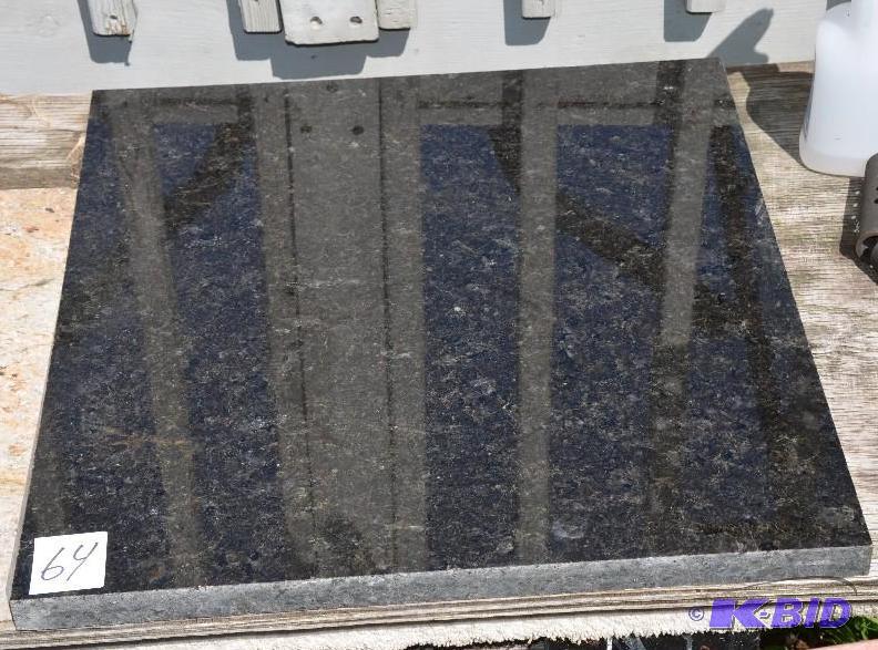 lot 64 image: black slab of granite 25&quotx22 12"...
