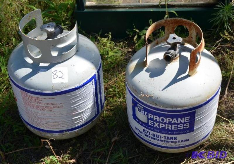 lot 82 image: 2 propane tanks, please inspect for quantity ...