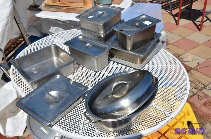 lot 97 image: Larger Commercial pans by Polar sizes as foll...