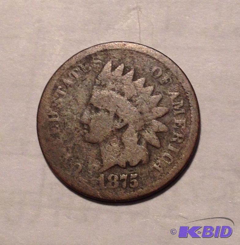 1875 Indian Head Cent Semi Key Date