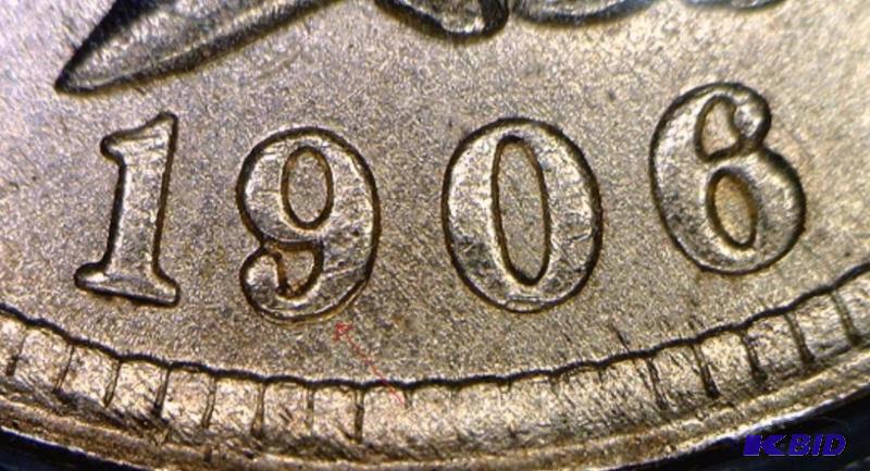 19069 Indian Head Cent Re-Punched 9 Higher Grade Rare