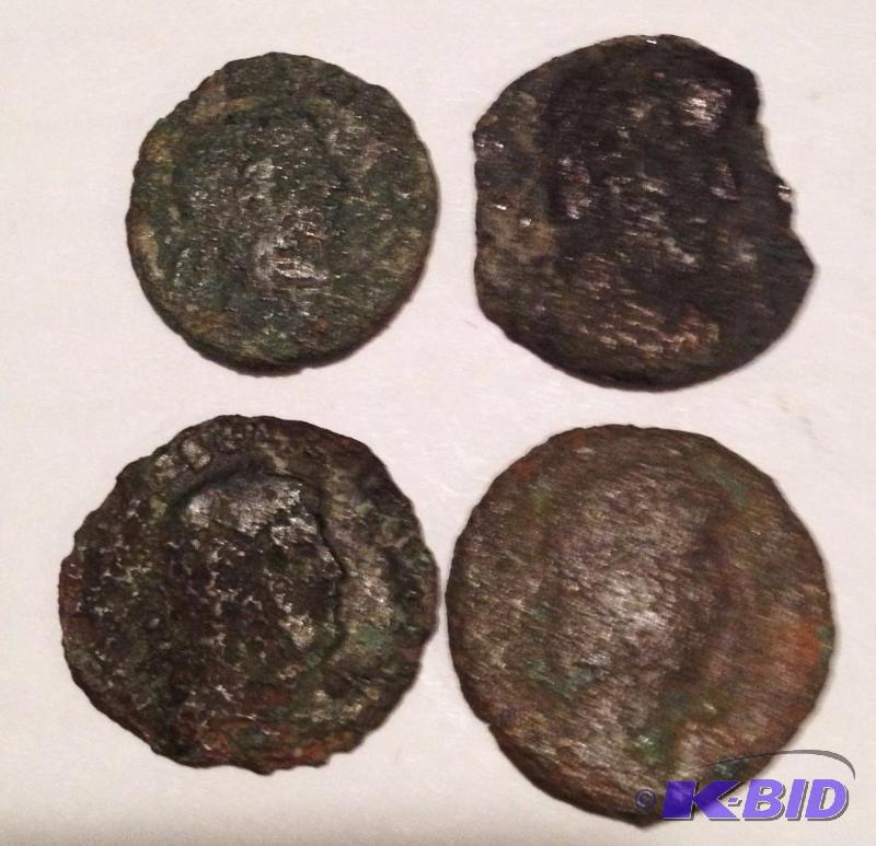Lot of 4 Ancient Roman Coins 1500 years Old