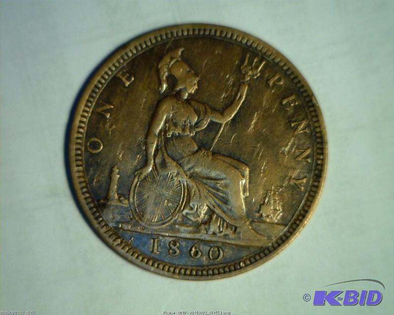 1860 Great Britain Large Cent  Nice Grade