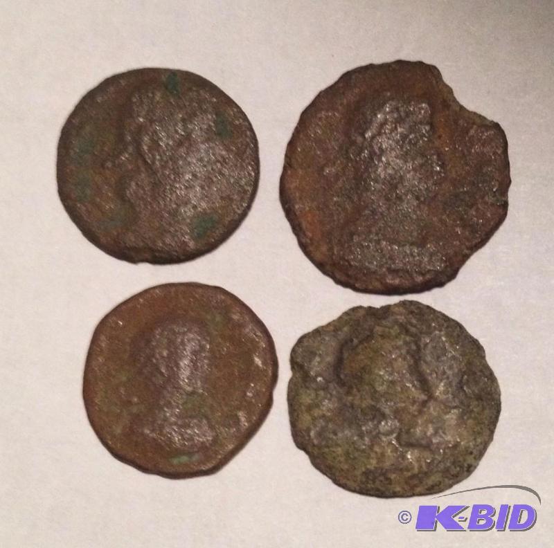 Lot of 4 Ancient Roman Coins 1500 years Old