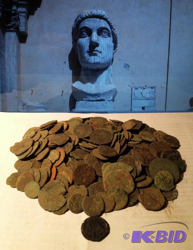 Huge Hoard of 300 Uncleaned Ancient Roman coins 330-368 AD plus a bonus Ancient Roman Constantine