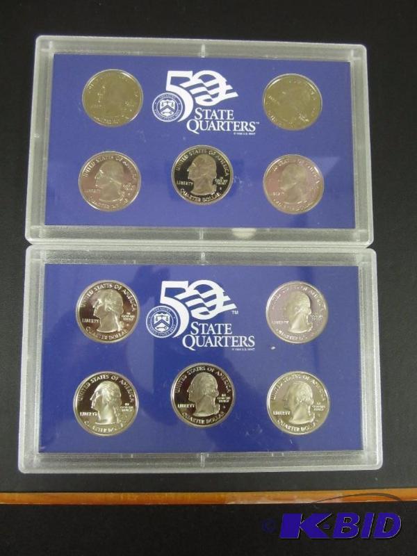 2001-S and 2004-S Proof Quarter Sets
