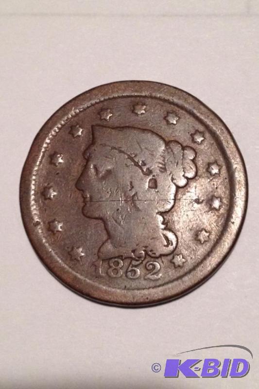 1852 Braided Hair US Large Cent