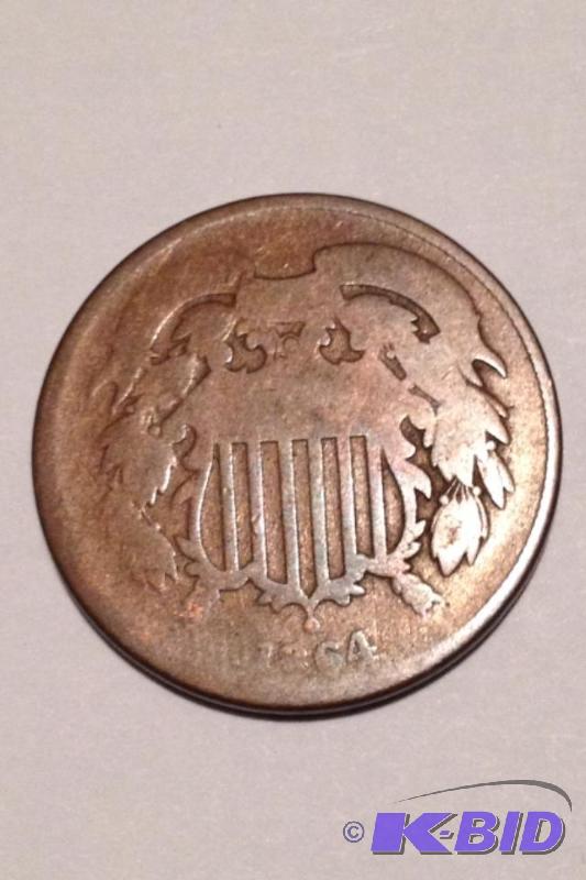 1864 Two Cent Piece Civil War Dated
