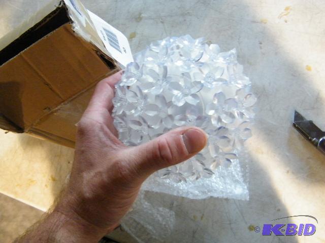 6&quot Solar Lighted Hanging Flower Ball - R...