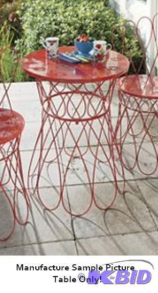 Scrolled Red Bistro Table - T he retro charm...