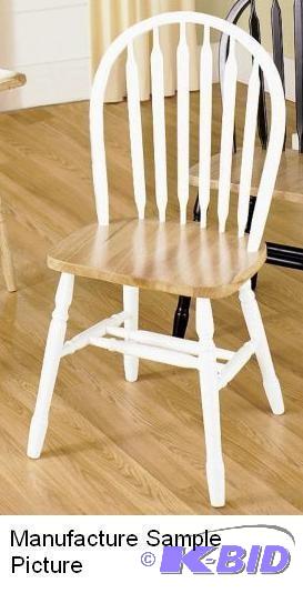 Pair of White and Oak Dining Chairs -&nbspSo...