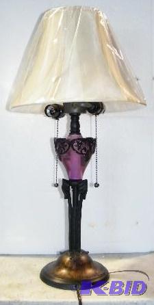 Lamp - Has an off white lampshade - 27&quot ...