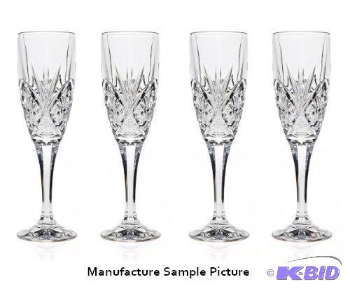 Four Piece Godinger Dublin Crystal Champagne ...