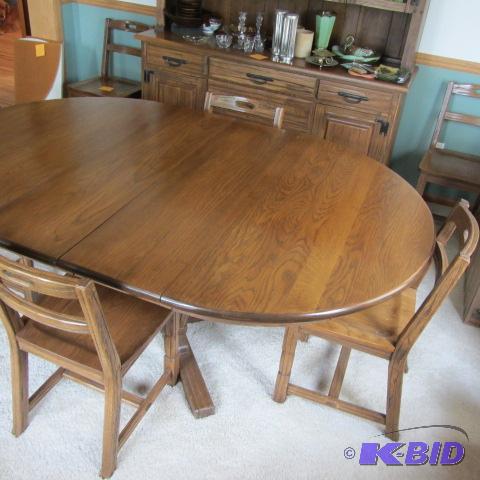 lot 1 image: Ranch Oak Dine Set