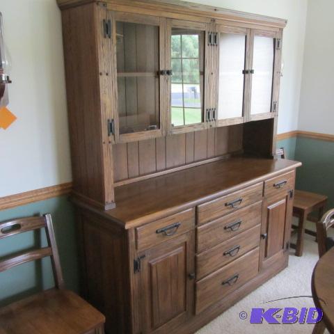 lot 2 image: Ranch Oak Buffet Hutch