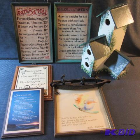 lot 42 image: Bird House, Bar Signs
