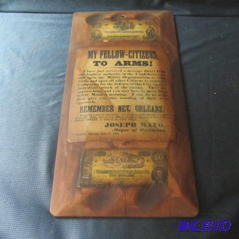 lot 60 image: To Arms Plaque