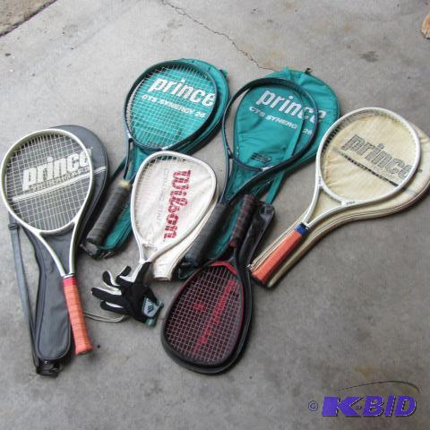 lot 82 image: Tennis, Racquetball Racquets
