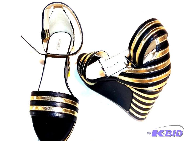 Ashro black and gold whitley heels
