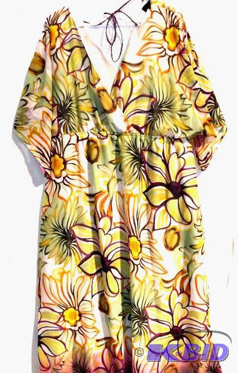 Ashro purple, white and yellow flower coverall dress