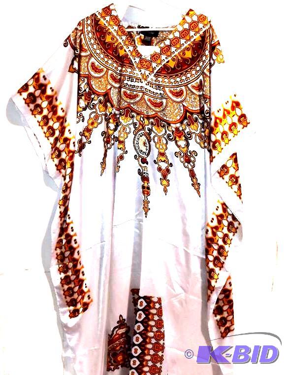 Ashro white red and orange caftan