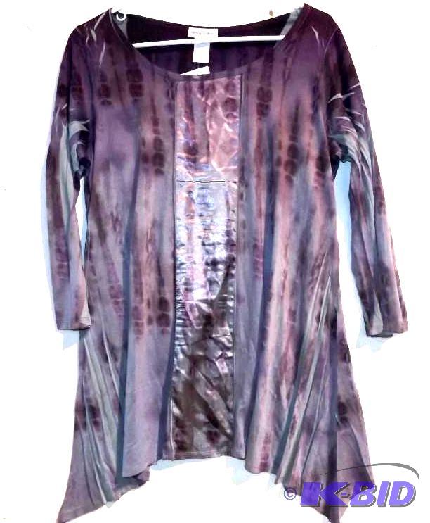 Monroe and Main multi purple 34 sleeve top