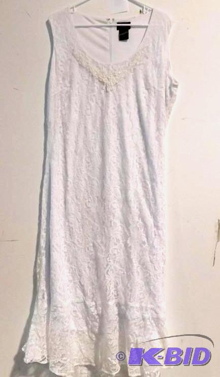 Ashro white lace sleevless dress with shrug