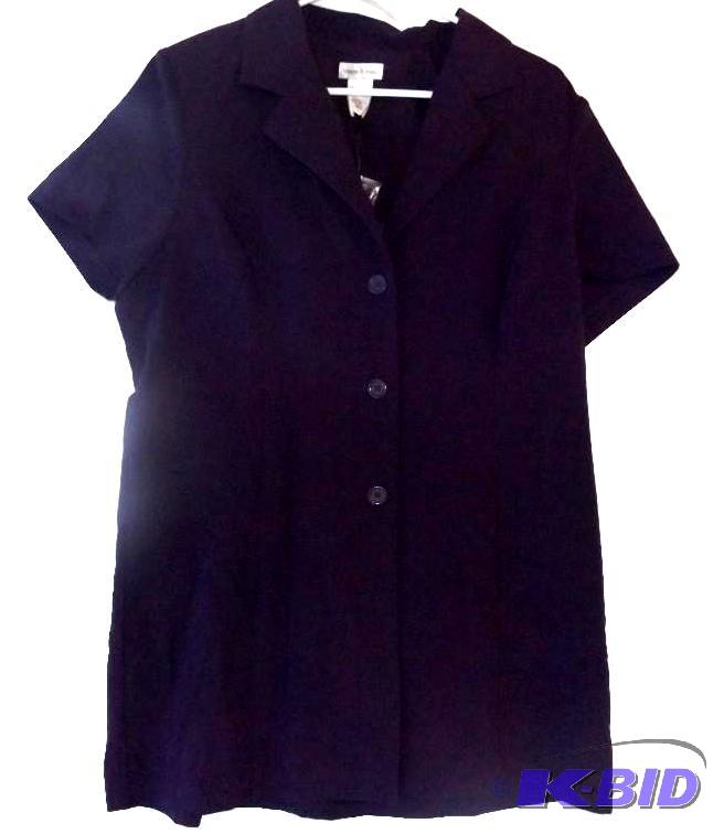 Monroe and Main plum dress pants and button up top with shoulder pads