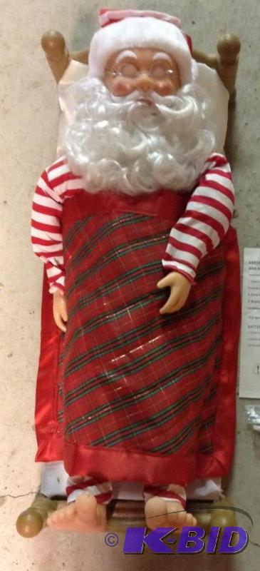 lot 105 image: Animated Santa Snoring