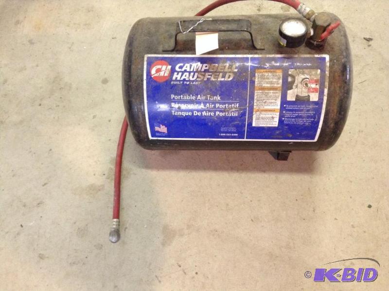 lot 14 image: Cambell Hausfeld Portable Air Tank with Hose
