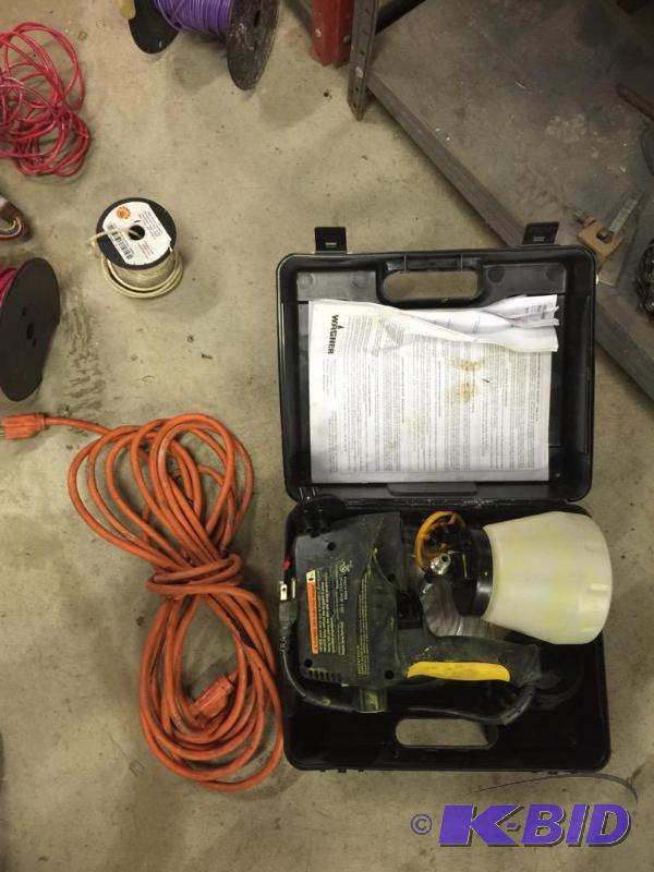 lot 31 image: Wagner Paint Sprayer and Orange Extension Cord