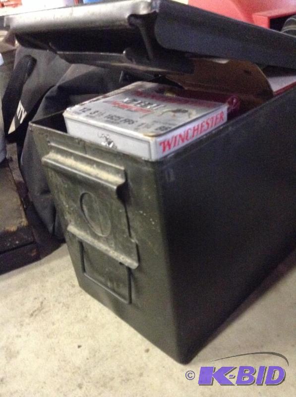lot 37 image: Vintage Ammo Box Full of Shotgun Shells