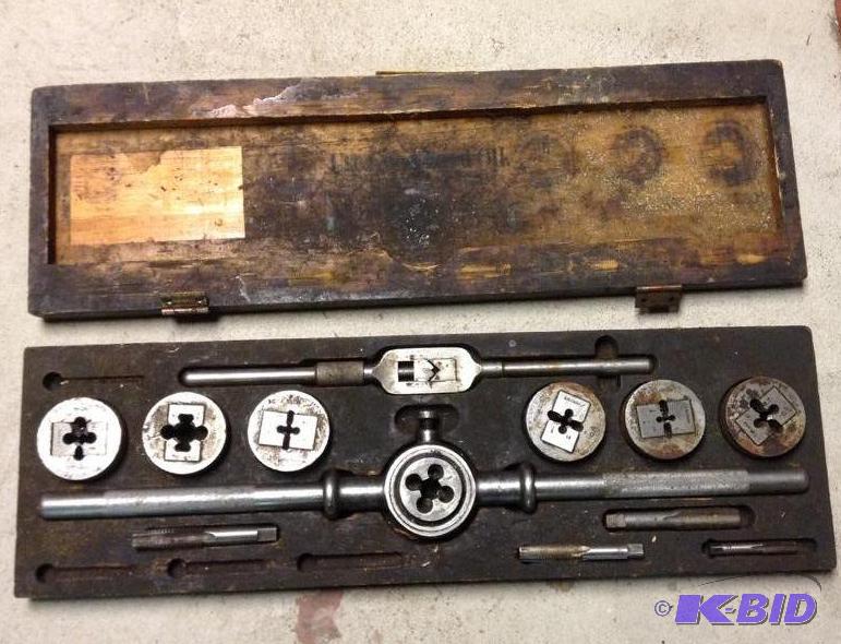 lot 43 image: Antique Tap & Die Set in Original Box