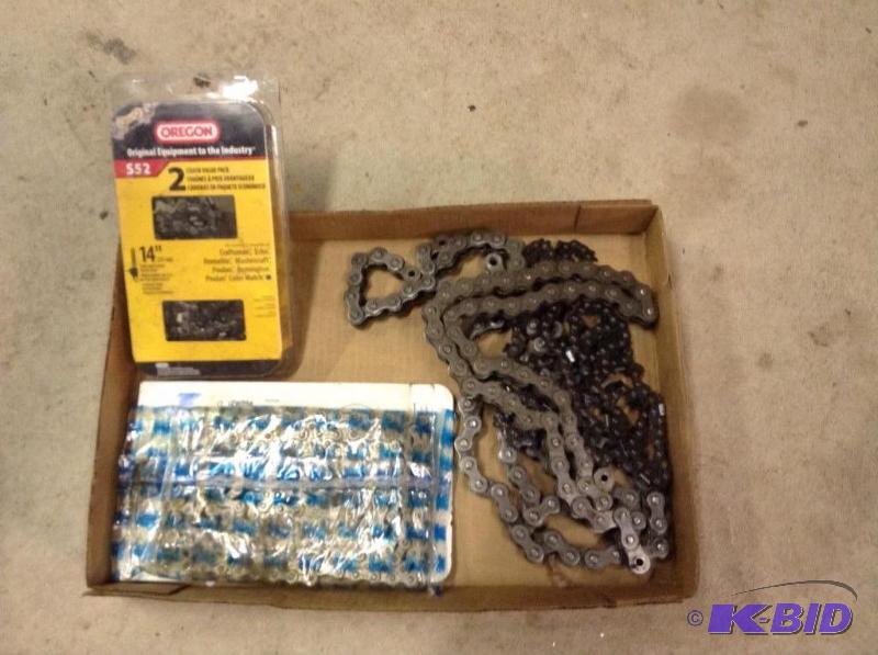 lot 90 image: Roller Chains and Oregon Chainsaw Chains