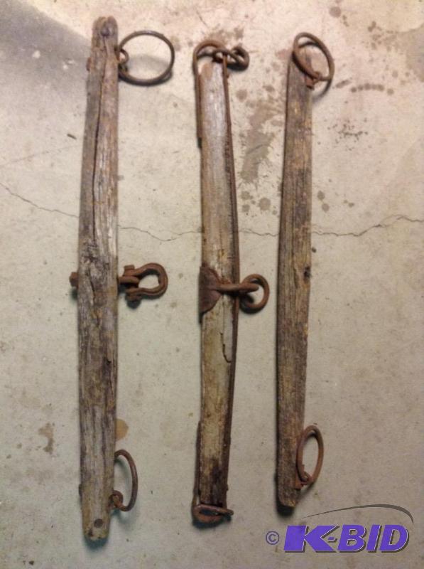 lot 96 image: Lot of Three Old Horse Hames