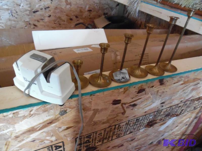 brass candle set