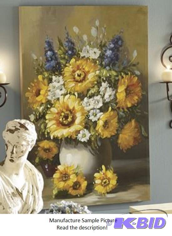 Golden Hours Floral Painted Canvas - Bring th...