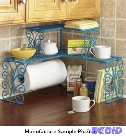 Scrolled Corner Shelf - Island Blue -&nbspSc...