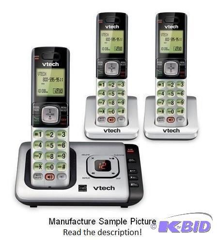 lot 14 image: Vtech 3 Handset Cordless Answering System Pho...