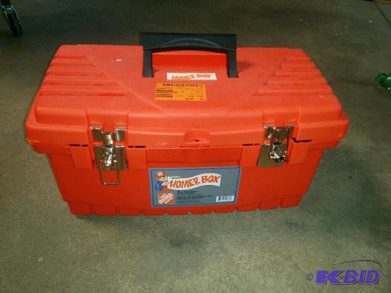 Toolbox with 18 items