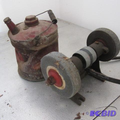 Vintage Gas Can, Grinding Arbor