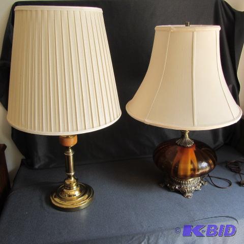 Brass & Glass Table Lamps
