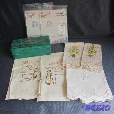 Vintage Cigar Box, Linens