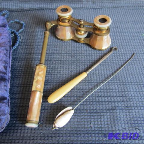 Opera Glasses, Hat Pin, Hook