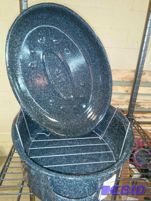 Enamel Baking Pan with Removable Rack