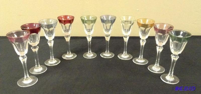lot 12 image: Set of Ten Vintage Cordial Glasses