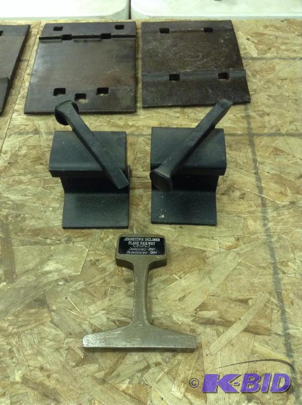 lot 128 image: Vintage Railroad Ties and Plates