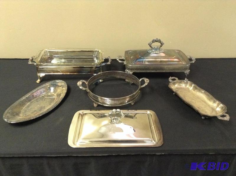 lot 36 image: Silverplate Chafing Dishes and more