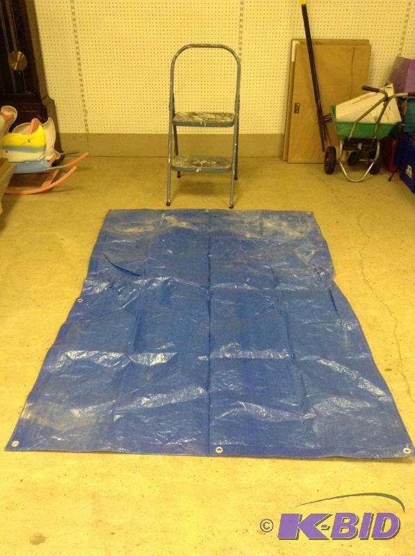 lot 62 image: Step Ladder & Tarp